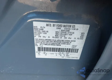 2024 Ford Maverick Xlt from USA, damaged, VIN 3FTTW8J91RRA70854